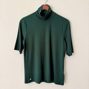 Brand New Lauren Ralph Lauren Women's Size XL Green Turtleneck Short Sleeve Top